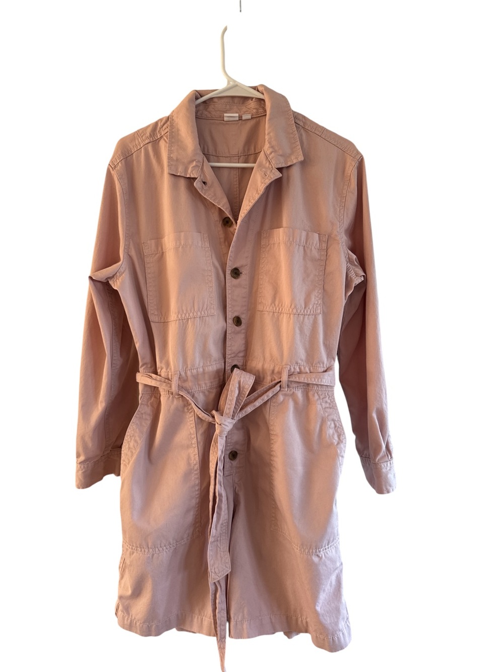 GAP Dusty Rose Utility Jacket with Tie Belt